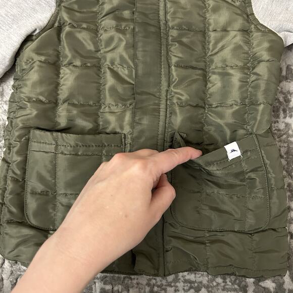 TOMMY BAHAMA KIDS BOY Toddler QUILTED Hooded Green Olive Cotton JACKET 3T - Picture 2 of 12